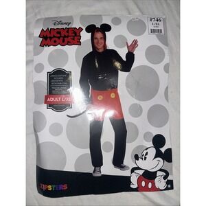 Zipsters Disney Mickey Mouse Adults Costume  Sz Large/XL